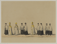 29066 Elfde gedeelte van de maskerade van de studenten van de Utrechtse hogeschool op 17 juni 1846, voorstellende de ...